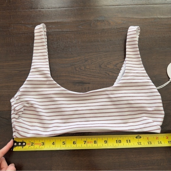 Tori Praver Ellie Top Marlowe Bottom Metallic Striped Bikini Set Size Large Wmn - Picture 8 of 10